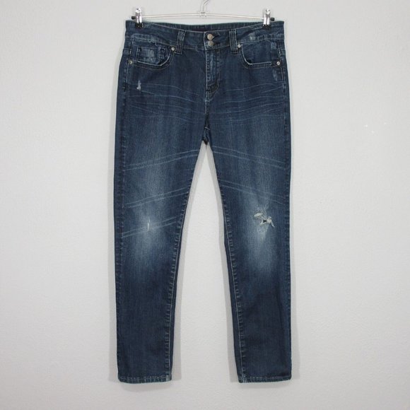 VGS Denim for All Time Women's Skinny Jeans Size 12 Distressed - Picture 1 of 9